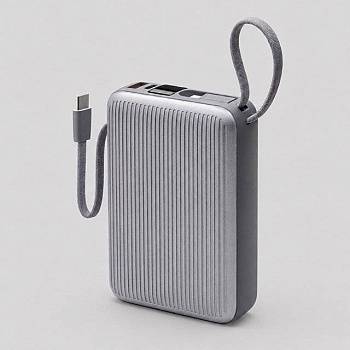 Внешний АКБ NRG Turbo Cable 20000 mAh, 22,5Вт, графит, Deppa