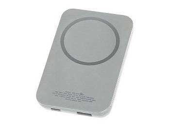 Магнитный беспроводной внешний аккумулятор "MagnetIQ", 5000 mah, 10 W, серый Cool gray 7C