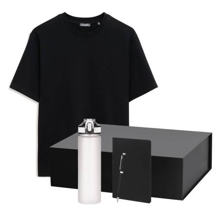 Набор с одеждой RUST (футболка, бутылка, ежедневник, ручка), черный