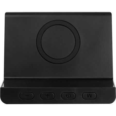 Станция беспроводной зарядки с часами Electron, ver. 2, черная Станция беспроводной зарядки с часами Electron, ver. 2, черная