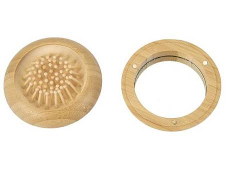 Расческа с зеркалом из бамбука "Daisy", натуральный