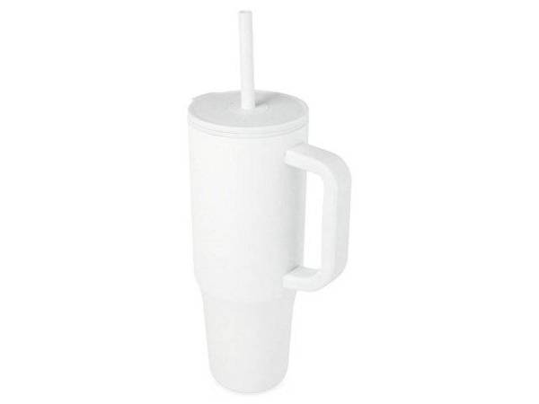 Герметичная термокружка «Brady» с силиконовой трубочкой, переработанная сталь, 900 мл