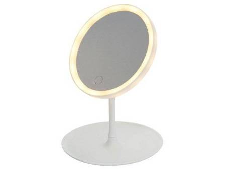Косметическое зеркало с LED-подсветкой "Beautific", белый