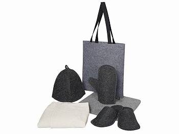 Банный набор с парео "Healing", женский, серый