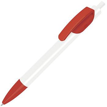 TRIS, ручка шариковая, белый корпус/красный, пластик TRIS, ручка шариковая, белый корпус/красный, пластик