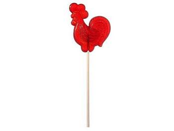 Леденец "Петушок", красный со вкусом клубники, 21 гр.