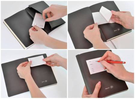 Бизнес-блокнот А5  "Elegance", серый  с зеленой вставкой, мягкая обложка,  в клетку