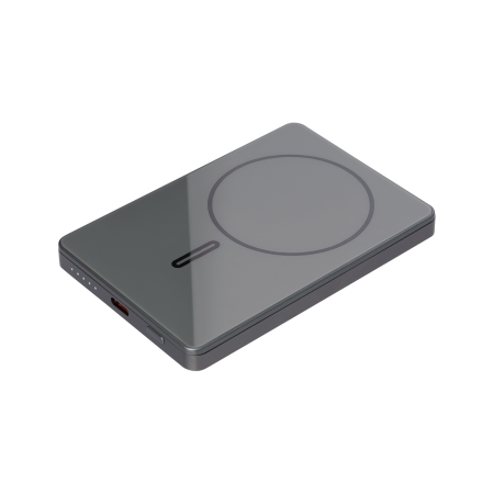 Внешний аккумулятор Onyx PD 5000mAh с функцией беспроводной зарядки 15W, серый