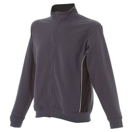 Толстовка женская "MESSINA", красный, серый_ S,  Италия, 80% х/б, 20% п/э