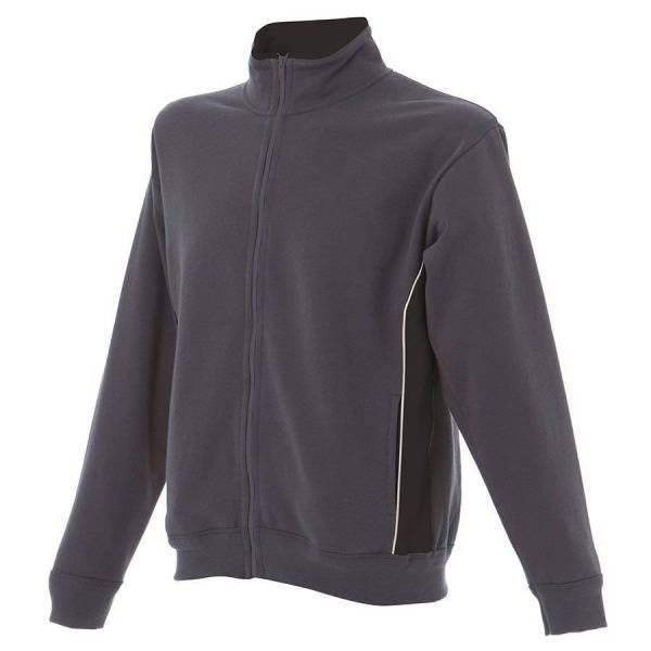 Толстовка женская "MESSINA", красный, серый_ S,  Италия, 80% х/б, 20% п/э