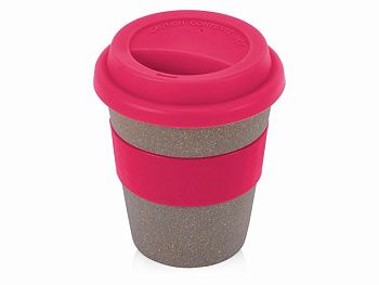 Стакан с силиконовой крышкой "Café", розовый Стакан с силиконовой крышкой "Café", розовый