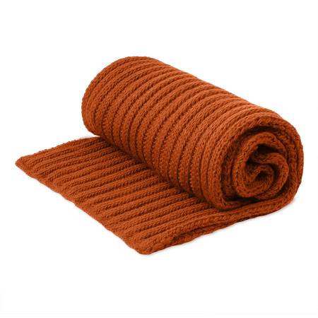 Шарф вязаный НАСВЯЗИ©, бежевый меланж, 30% шерсть