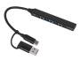 USB-хаб «Link» с коннектором 2-в-1 USB-C и USB-A, 2.0/3.0