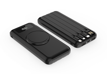 Внешний аккумулятор Authority с беспроводной зарядкой, 10000 Mah, чёрный