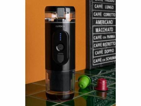 Портативная кофемашина Rombica Barista 2 Black с логотипом Rombica Портативная кофемашина Rombica Barista 2 Black с логотипом Rombica