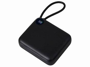 Внешний аккумулятор со встроенным кабелем «Liri», QC/PD, 10000 мАч, черный