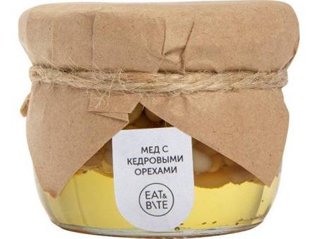 Сувенирный набор "Мед с кедровыми орешками" 120 гр