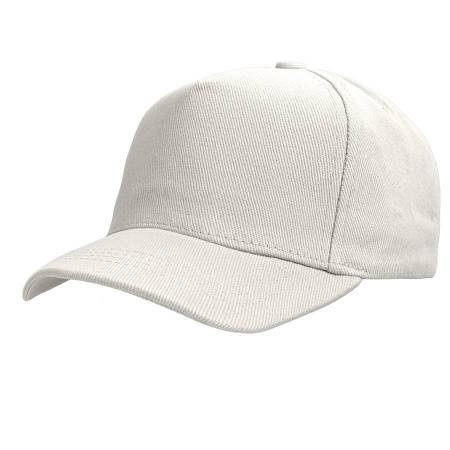 Бейсболка "Boston", 5 клиньев, металлическая застежка, белый, 100% хлопок