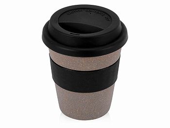 Стакан с силиконовой крышкой "Café", черный Стакан с силиконовой крышкой "Café", черный