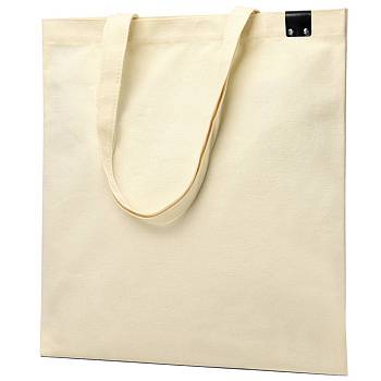 Сумка для покупок IVORY 325 г/м² с PU нашивкой, чёрный