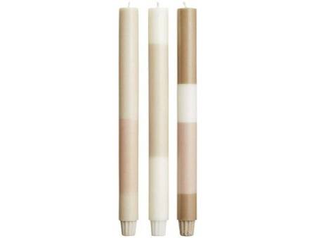 Originalhome свечи из многослойного известняка - набор из 3 штук - Белый