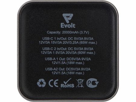 Внешний аккумулятор для ноутбуков «Main» 65 Вт, 20000 mAh, серый