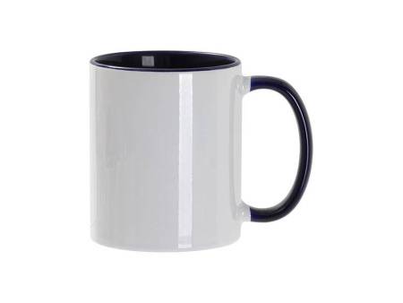 Кружка для сублимации, 330 мл, d=82 мм, стандарт А, белая, желтая внутри