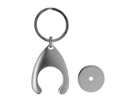 Брелок-монетница "Haig", серебристый Брелок-монетница "Haig", серебристый