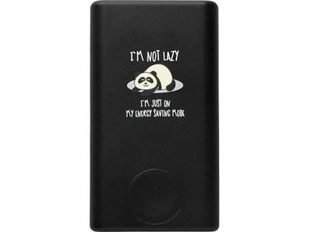 Внешний беспроводной аккумулятор 2-в-1 с функцией зарядки Apple Watch, QC/PD «AtomIQ», 10000 мАч, черный с тампопечатью Внешний беспроводной аккумулятор 2-в-1 с функцией зарядки Apple Watch, QC/PD «AtomIQ», 10000 мАч, черный с тампопечатью