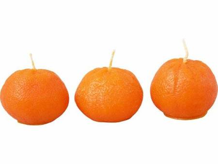 Набор свечей "Мандарины в сетке", оранжевый