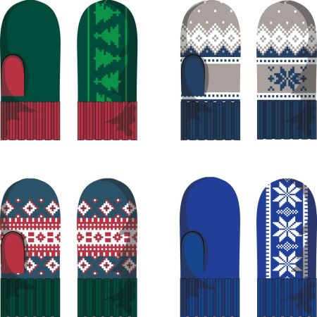 Варежки Joyful на заказ, акрил