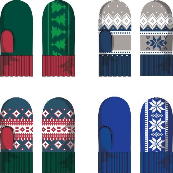 Варежки Joyful на заказ, акрил