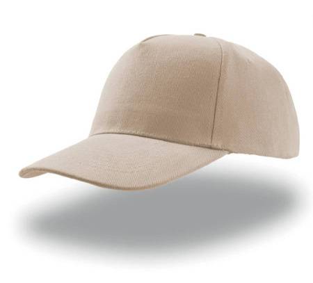 Бейсболка "LIBERTY FIVE", 5 клиньев,  застежка на липучке, бежевый, 100% хлопок