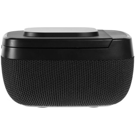 Колонка c беспроводной зарядкой Esca, черная Колонка c беспроводной зарядкой Esca, черная