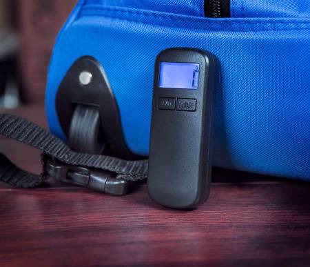 Весы дорожные, 9,4х3,6х1,6 см, пластик, металл, текстиль, тампопечать