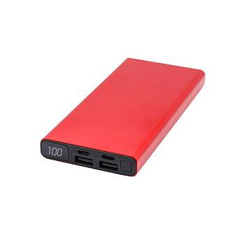 Внешний аккумулятор Höginn в металлическом корпусе, 10000mAh, красный Внешний аккумулятор Höginn в металлическом корпусе, 10000mAh, красный
