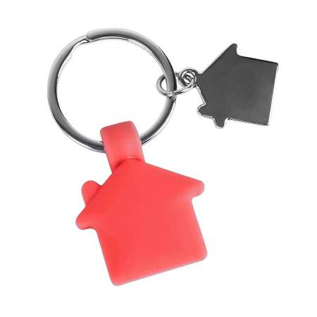 Брелок "HOME", зеленый, 3х3,5х0,6см,металл