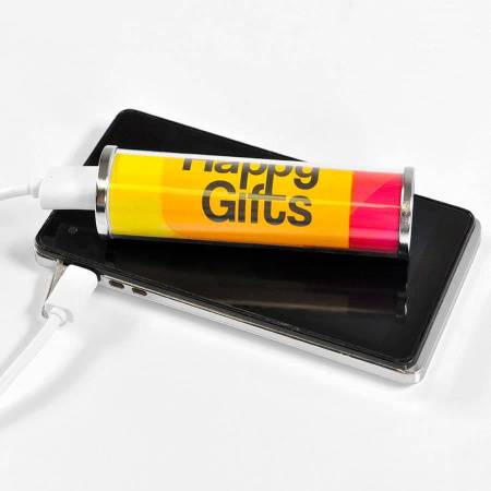 Универсальный аккумулятор "RollUp" (2200mAh) под полноцветную вставку,9,5х2,6 см,пластик, шт