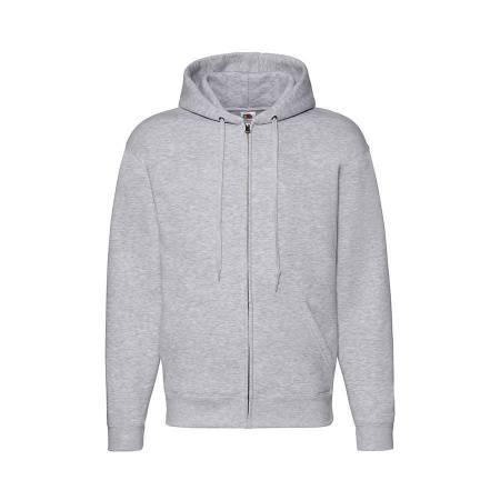 Толстовка "PREMIUM HOODED SWEAT JACKET", бордовый_L, 70% х/б, 30% п/э