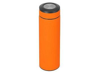 Вакуумный термос "Vacuum Flask C1", soft touch, 420мл, оранжевый