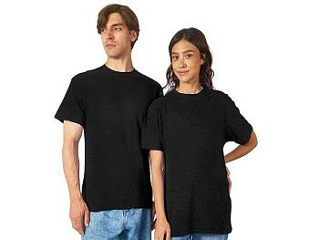 Футболка из джерси с протяжками «Portofino» унисекс, черный