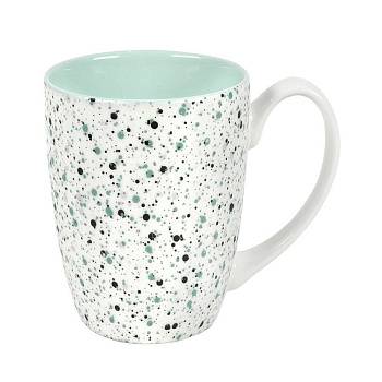 Кружка TERRAZZO, белый со светло-зеленым, 330мл, фарфор Кружка TERRAZZO, белый со светло-зеленым, 330мл, фарфор