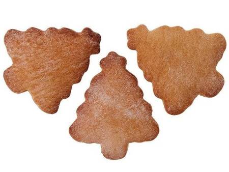 Набор новогодних имбирных печений в форме елочки