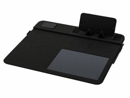 Многофункциональный коврик для мыши «Multi Pad» с беспроводной зарядкой и LCD экраном, 10 Вт, серый