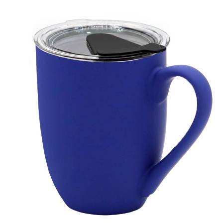 Кружка с крышкой Velvet Duo, софт-тач