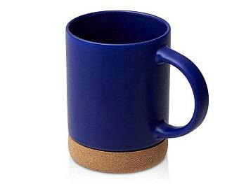 Кружка 450 мл с пробковым дном "Корк & Бон", глубокий синий