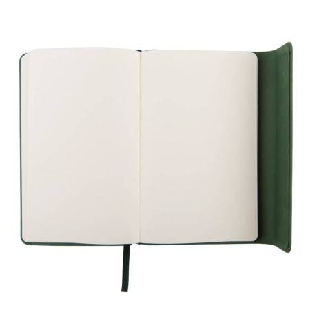 Бизнес-блокнот "Creative", 130*210 мм,  зеленый, на магнитах, нелинованный блок, тиснение