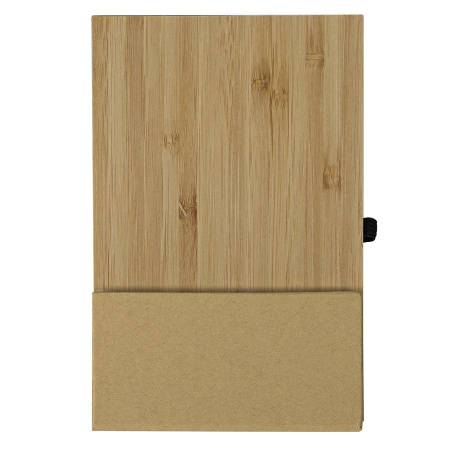 Блокнот BAMBOO, размер 10 х15,  с подставкой для телефона и набором стикеров 