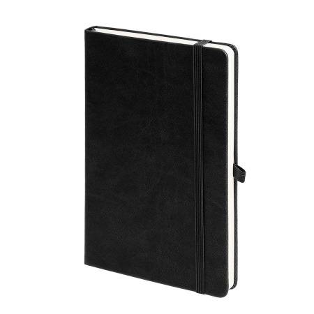 Бизнес-блокнот "Justy", 130*210 мм, желтый, твердая обложка,  резинка 7 мм, блок-линейка, тиснение