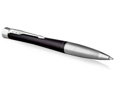Ручка шариковая Parker модель Urban Muted Black CT в футляре, черный/серебристый
